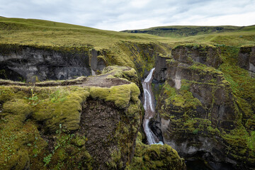 canyon Fjadrargljúfur and river Fjadra in Iceland