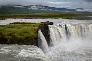 The waterfall Godafoss in Iceland