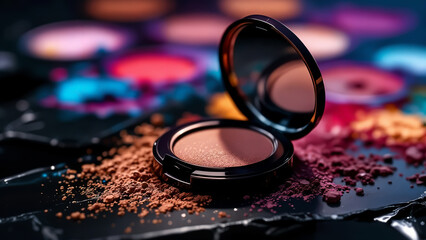 Sophisticated makeup artistry presentation demonstrating cosmetic elegance for beauty enthusiasts