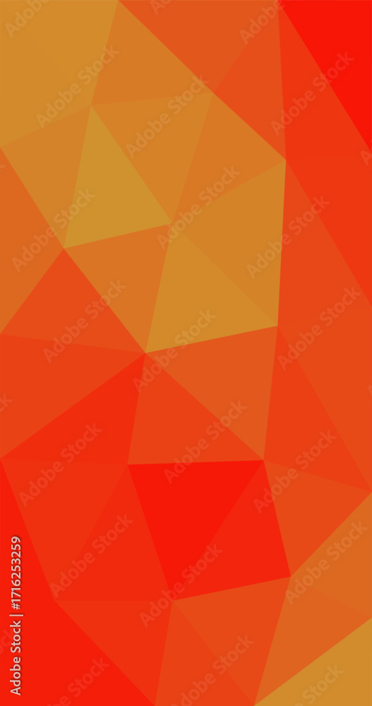 Aufkleber orange abstract low polygonal texture triangular