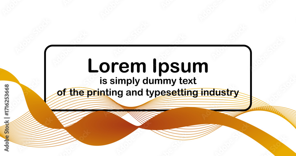 Poster editable text and copy space on abstract wave line background for banner poster flyer template