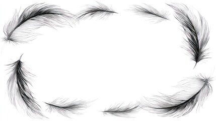 Obraz premium Feathers frame design