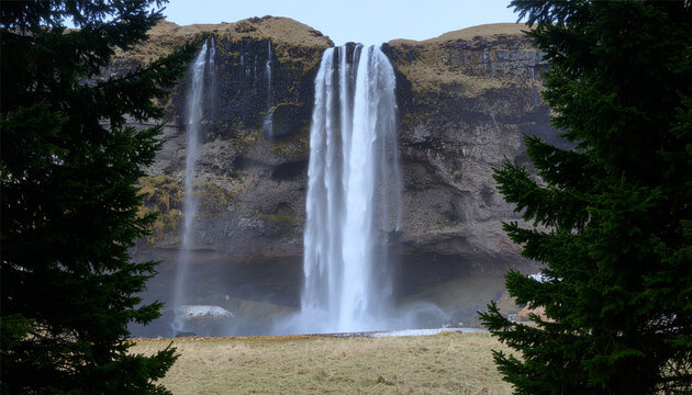 waterfall in the forest - Powered by Adobe