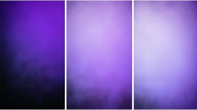 Three Panel Purple Gradient Background for Modern Wall Art, Triptych Poster Design, Copy Paste Area and Abstract Canvas Decoration for Interior or Creative Projects. Video