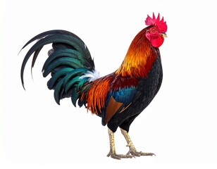 Fototapeta premium Bantam in Thailand, Chicken isolated on White Background