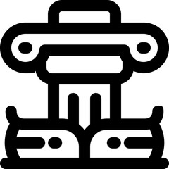 history line icon. Clean and minimalist vector icon for websites, mobile apps, presentations, and logos. Fully scalable and customizable for any project.