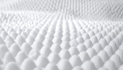 Close-up view of a textured white material
