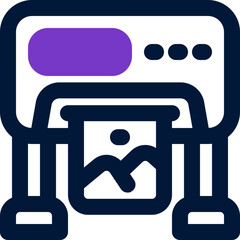 printing duotone icon. Sleek and modern vector icon for websites, mobile apps, marketing materials, and corporate design. Fully scalable and ready to use.