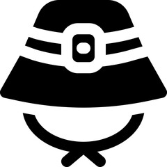 hat glyph icon. Strong and solid vector icon for websites, mobile interfaces, presentations, and visual branding. High quality and easy to edit.