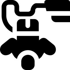 bungee jumping glyph icon. Strong and solid vector icon for websites, mobile interfaces, presentations, and visual branding. High quality and easy to edit.