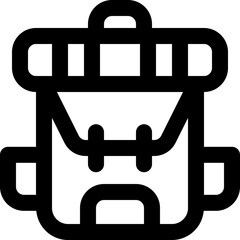 backpack line icon. Clean and minimalist vector icon for websites, mobile apps, presentations, and logos. Fully scalable and customizable for any project.