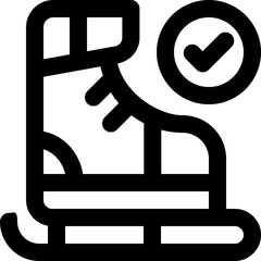 ice skate line icon. Clean and minimalist vector icon for websites, mobile apps, presentations, and logos. Fully scalable and customizable for any project.