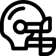 helmet line icon. Clean and minimalist vector icon for websites, mobile apps, presentations, and logos. Fully scalable and customizable for any project.