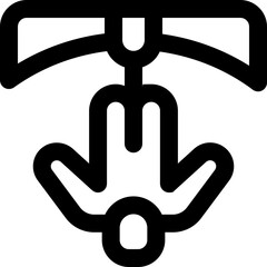 Obraz premium jumping line icon. Clean and minimalist vector icon for websites, mobile apps, presentations, and logos. Fully scalable and customizable for any project.