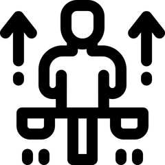 flyboard line icon. Clean and minimalist vector icon for websites, mobile apps, presentations, and logos. Fully scalable and customizable for any project.