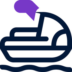 jet ski duotone icon. Sleek and modern vector icon for websites, mobile apps, marketing materials, and corporate design. Fully scalable and ready to use.