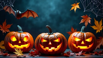 Fototapeta premium Halloween scary background 