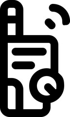 walkie talkie line icon. Clean and minimalist vector icon for websites, mobile apps, presentations, and logos. Fully scalable and customizable for any project.