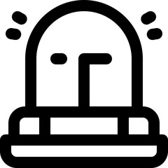 siren line icon. Clean and minimalist vector icon for websites, mobile apps, presentations, and logos. Fully scalable and customizable for any project.