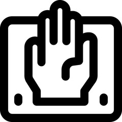 stop sign line icon. Clean and minimalist vector icon for websites, mobile apps, presentations, and logos. Fully scalable and customizable for any project.