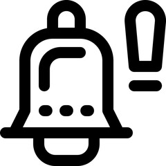 notification line icon. Clean and minimalist vector icon for websites, mobile apps, presentations, and logos. Fully scalable and customizable for any project.