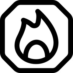 Obraz premium fire line icon. Clean and minimalist vector icon for websites, mobile apps, presentations, and logos. Fully scalable and customizable for any project.