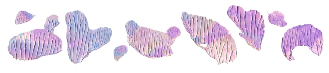 Isolated oil paint brush strokes texture 
