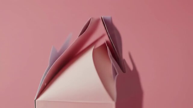 Close-up of a pink box, studio shot with soft, even lighting.