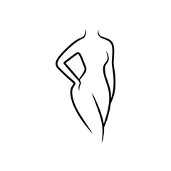 Elegant woman body line art vector for beauty and wellness branding, logo design, fashion, spa, healthcare, modern minimalist style