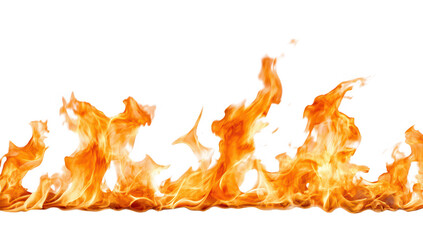 A and dynamic depiction of flames dancing against a stark white background. creating an intense visual effect suitable for backgrounds. designs. and artistic projects