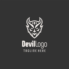 Creative Minimalist Devil Branding Logo