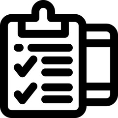 clipboard line icon. Clean and minimalist vector icon for websites, mobile apps, presentations, and logos. Fully scalable and customizable for any project.