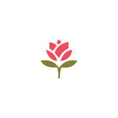 Rose Beauty Flower Logo Design