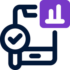 online analytics duotone icon. Sleek and modern vector icon for websites, mobile apps, marketing materials, and corporate design. Fully scalable and ready to use.