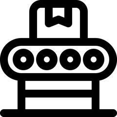conveyor line icon. Clean and minimalist vector icon for websites, mobile apps, presentations, and logos. Fully scalable and customizable for any project.