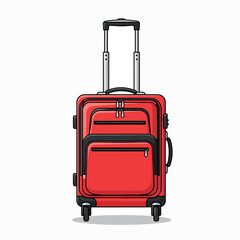 suitcase, travel, bag, luggage, baggage, case, object, trip, handle, journey, tourism, business, red, briefcase, vacation, holiday, isolated, voyage, icon, trolley, handbag, wheel, leisure, summer, 