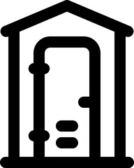 restroom line icon. Clean and minimalist vector icon for websites, mobile apps, presentations, and logos. Fully scalable and customizable for any project.