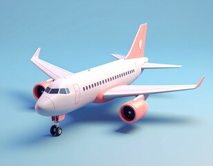 Obraz premium The Airplane Commercial 3D Icon 