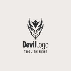 Elegant Black White Devil Symbol
