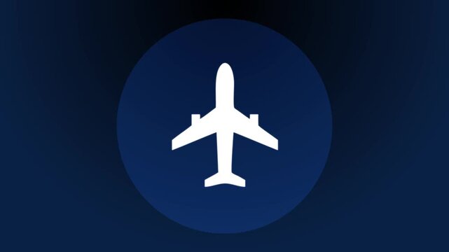 Airplane icon animation.airplane mode icon in dark color and transparent background,airplane mode buttons, online and offline system