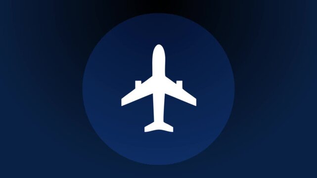 Airplane icon animation.airplane mode icon in dark color and transparent background,airplane mode buttons, online and offline system