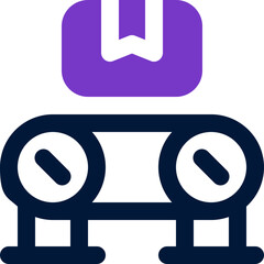 conveyor duotone icon. Sleek and modern vector icon for websites, mobile apps, marketing materials, and corporate design. Fully scalable and ready to use.