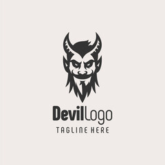 Authentic Devil Silhouette Logo Design