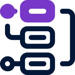 algortm duotone icon. Sleek and modern vector icon for websites, mobile apps, marketing materials, and corporate design. Fully scalable and ready to use.