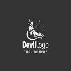 Fototapeta premium Iconic Devil Mark Logo Design