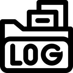 log file line icon. Clean and minimalist vector icon for websites, mobile apps, presentations, and logos. Fully scalable and customizable for any project.