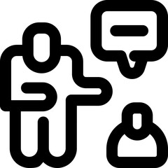 instruction line icon. Clean and minimalist vector icon for websites, mobile apps, presentations, and logos. Fully scalable and customizable for any project.