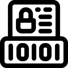 encryption line icon. Clean and minimalist vector icon for websites, mobile apps, presentations, and logos. Fully scalable and customizable for any project.