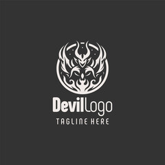 Unique Black White Devil Drawing