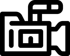 video camera line icon. Clean and minimalist vector icon for websites, mobile apps, presentations, and logos. Fully scalable and customizable for any project.
